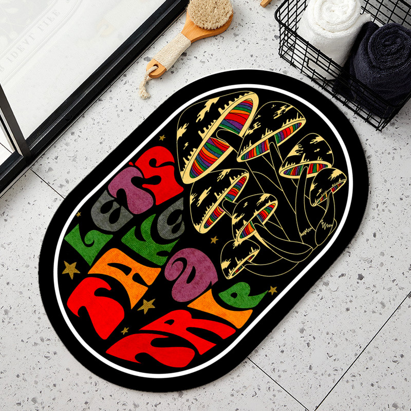 Gljiva upijajuća prostirka za kupaonicu Brzo sušeći kupaonski tepih Neklizajući Ulazni otirač Nappa koža Podne prostirke WC tepih Dekoracija doma