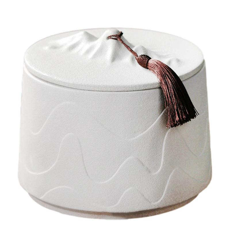 Mājdzīvnieku urna Personalizējiet baltu keramikas piemiņas bēru urnu pelniem Keramikas mājdzīvnieku suņu kaķu turētāji Urnas Dekoratīvās piemiņas kastes