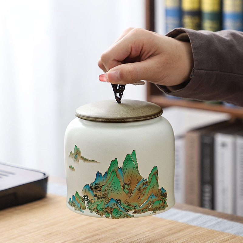 Ravni lonac Keramički zatvoreni lonac Keramički lonac Boutique lonac za pohranu Visokokvalitetni spremnik za kućanstvo i posuda za pepeo od dlake kućnih ljubimaca