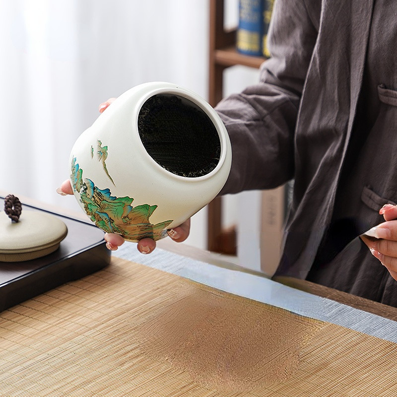 Ravni lonac Keramički zatvoreni lonac Keramički lonac Boutique lonac za pohranu Visokokvalitetni spremnik za kućanstvo i posuda za pepeo od dlake kućnih ljubimaca