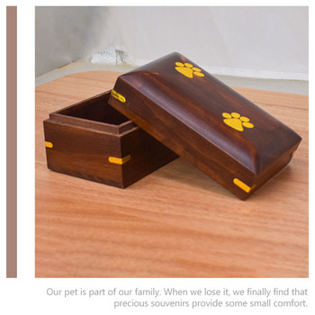 Urncat Pet Dog Urnsmemorial Cremationbox Αναμνηστικό Ξύλινο ανθεκτικό ρουχισμό Κεραμικό υπέροχο αξεσουάρ Συμπαγές οικιακό βολικό