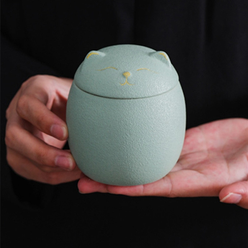 Maza mājdzīvnieka urna Putns Mājdzīvnieku urnas Kremēšana Mājdzīvnieku zārki Apbedīšanas Vāze Kaķu kremēšana Pelni cilvēku pelniem Izgatavota keramika Ar rokām apgleznota