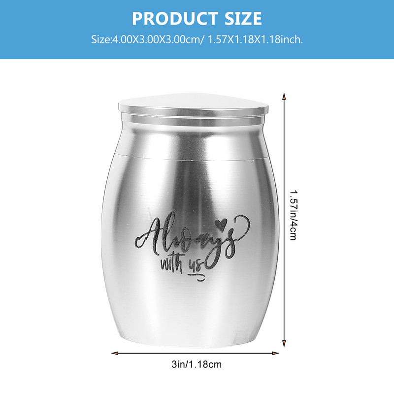 Urna Urne za psa za kućne ljubimce Kremiranje za uspomene Mini mačji čelik Memorijalni privjesak od nehrđajućeg pepela Lijes s teglom za životinje Kutija za pepeo Privjesci za uspomene