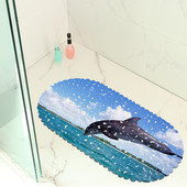 3D drukāts vannas istabas paklājiņš pretslīdošs paklājiņš vannas istabai PVC tualetes dušas istabas vannas dekors, neslīdošs kāju paklājiņš tualetes telpai