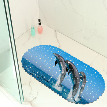 Αντιολισθητικό πατάκι μπάνιου με 3D εκτύπωση για μπάνιο μπάνιου PVC Τουαλέτα Ντους Διακόσμηση μπάνιου Αντιολισθητικό πατάκι για το μπάνιο
