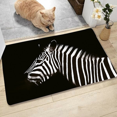 Divlje životinje Neklizajuća prostirka za kupanje Lav Tigar Leopard Zebra Morska kornjača Labud Kupaonski tepih Vanjski prostirke Crni ulazni otirač