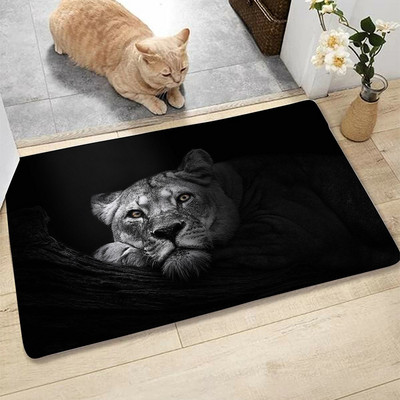 Divlje životinje Neklizajuća prostirka za kupanje Lav Tigar Leopard Zebra Morska kornjača Labud Kupaonski tepih Vanjski prostirke Crni ulazni otirač