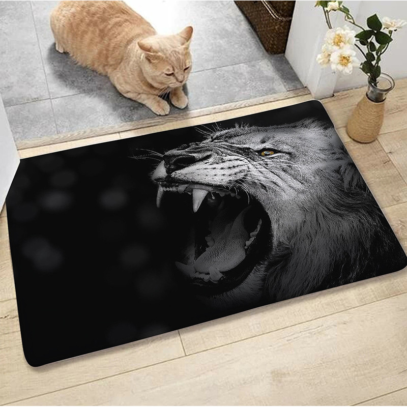 Divlje životinje Neklizajuća prostirka za kupanje Lav Tigar Leopard Zebra Morska kornjača Labud Kupaonski tepih Vanjski prostirke Crni ulazni otirač