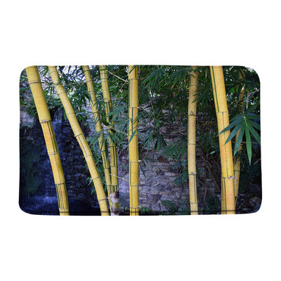 Zen vannas paklājs meditācija akmens zaļš bambusa mežs ziedi ainava neslīdoši paklāji virtuves paklājs kājslauķis vannas istabas guļamistabas dekors