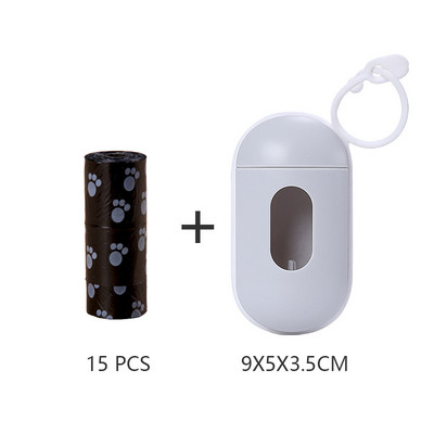 Suņu izkārnījumu maisiņu pārnēsājamais mājdzīvnieku atkritumu maisu dozators Stilīgi, vienkārši suņu atkritumu turētāju dozatori + kaku maisiņu komplekts tīrīšanas piederumi