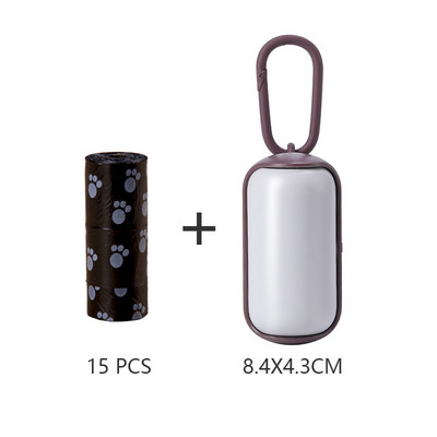 Suņu izkārnījumu maisiņu pārnēsājamais mājdzīvnieku atkritumu maisu dozators Stilīgi, vienkārši suņu atkritumu turētāju dozatori + kaku maisiņu komplekts tīrīšanas piederumi