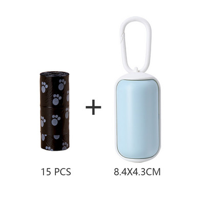 Suņu izkārnījumu maisiņu pārnēsājamais mājdzīvnieku atkritumu maisu dozators Stilīgi, vienkārši suņu atkritumu turētāju dozatori + kaku maisiņu komplekts tīrīšanas piederumi