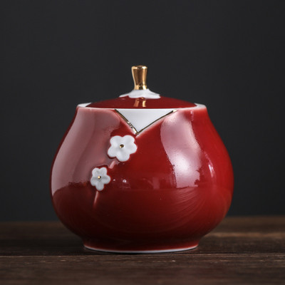 Memorijalni spremnik Urna za pepeo kućnih ljubimaca Ručno oslikana keramika Kremiranje urne Držač za pepeo ptica ptica Pokop kod kuće