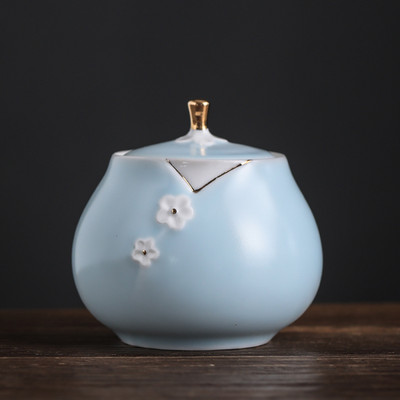 Memorijalni spremnik Urna za pepeo kućnih ljubimaca Ručno oslikana keramika Kremiranje urne Držač za pepeo ptica ptica Pokop kod kuće