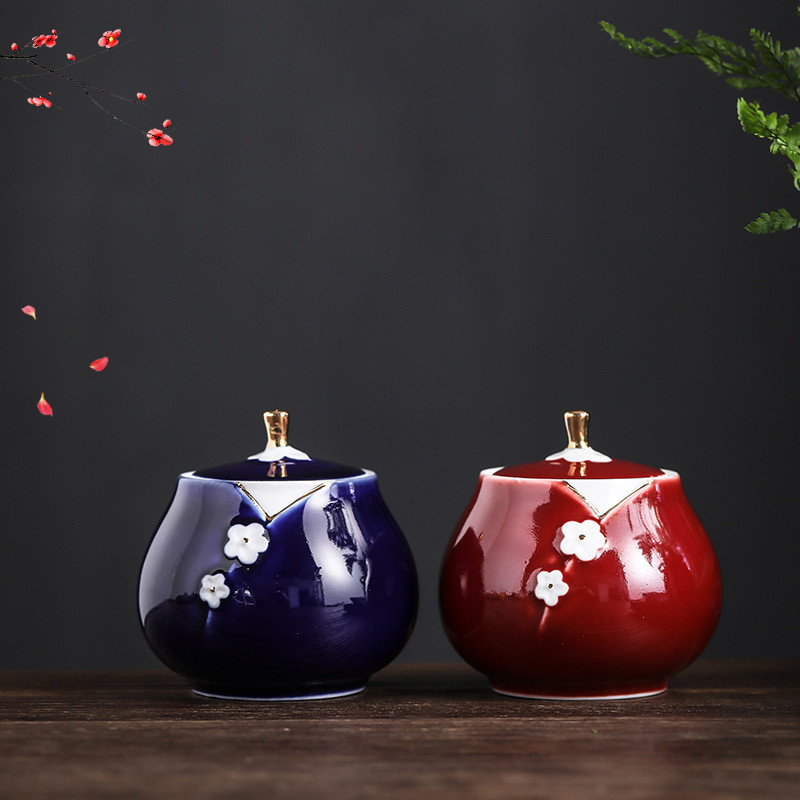 Memorijalni spremnik Urna za pepeo kućnih ljubimaca Ručno oslikana keramika Kremiranje urne Držač za pepeo ptica ptica Pokop kod kuće