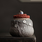 Jednostavna keramička urna za kućne ljubimce Suveniri za kućne ljubimce za pse i mačke u kineskom stilu Visokokvalitetna urna za kućne ljubimce od porculanske gline za pepeo