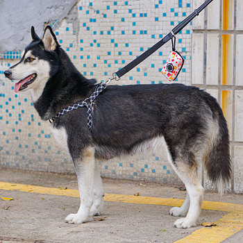 KOMMILIEF Плат Дозатор за торбички за кучешки изпражнения Преносими торбички за кучешки изпражнения за кучета Чанта за боклук Чанта за съхранение Държач за торба за изпражнения за домашни кучета