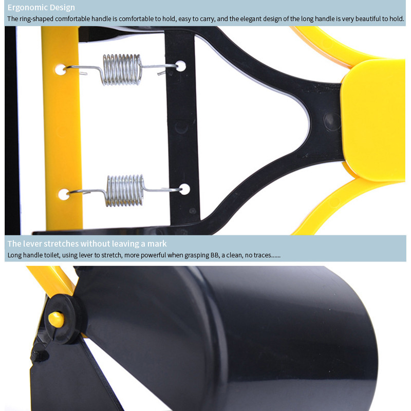 2022. gada mājdzīvnieku garā roktura lāpstiņa suņu atkritumu savācējs žokļa izkārnījumu liekšķere āra tīrīšanai. Ērta dzīvnieku atkritumu savākšana