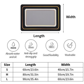 Правоъгълна подова подложка за баня Абсорбиращи килими за баня Миещи се подложки за кухненска входна врата Nappa Skin Тоалетна Килим Модерен домашен декор