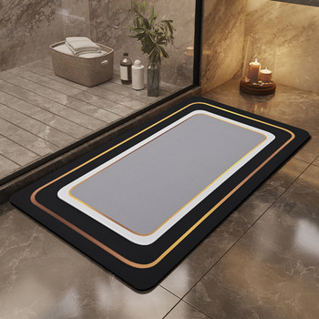 Правоъгълна подова подложка за баня Абсорбиращи килими за баня Миещи се подложки за кухненска входна врата Nappa Skin Тоалетна Килим Модерен домашен декор
