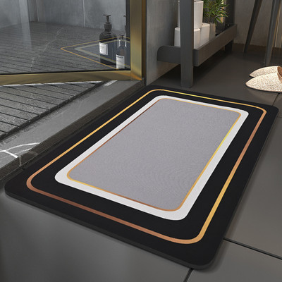 Taisnstūra vannas istabas grīdas paklājs absorbējoši vannas paklāji mazgājami virtuves ieejas durvju paklāji Nappa āda tualetes paklājs mūsdienīgs mājas dekors