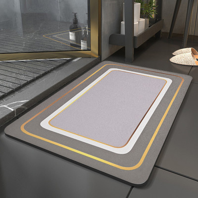 Taisnstūra vannas istabas grīdas paklājs absorbējoši vannas paklāji mazgājami virtuves ieejas durvju paklāji Nappa āda tualetes paklājs mūsdienīgs mājas dekors