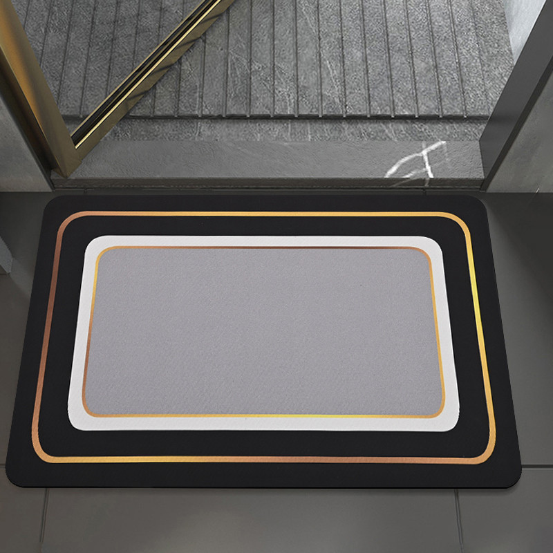 Taisnstūra vannas istabas grīdas paklājs absorbējoši vannas paklāji mazgājami virtuves ieejas durvju paklāji Nappa āda tualetes paklājs mūsdienīgs mājas dekors