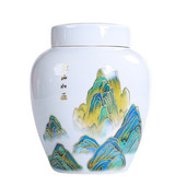 Ar rokām krāsots keramikas pods Mājsaimniecības ķīniešu noslēgts pods Keramikas uzglabāšanas mitrumizturīgs pods Liels iepakojuma pods Mājdzīvnieku pelnu kaste