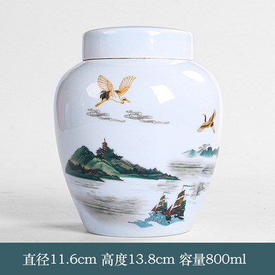 Ar rokām krāsots keramikas pods Mājsaimniecības ķīniešu noslēgts pods Keramikas uzglabāšanas mitrumizturīgs pods Liels iepakojuma pods Mājdzīvnieku pelnu kaste