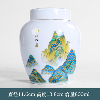 Ar rokām krāsots keramikas pods Mājsaimniecības ķīniešu noslēgts pods Keramikas uzglabāšanas mitrumizturīgs pods Liels iepakojuma pods Mājdzīvnieku pelnu kaste