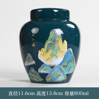 Ar rokām krāsots keramikas pods Mājsaimniecības ķīniešu noslēgts pods Keramikas uzglabāšanas mitrumizturīgs pods Liels iepakojuma pods Mājdzīvnieku pelnu kaste