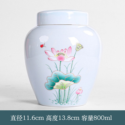 Ar rokām krāsots keramikas pods Mājsaimniecības ķīniešu noslēgts pods Keramikas uzglabāšanas mitrumizturīgs pods Liels iepakojuma pods Mājdzīvnieku pelnu kaste