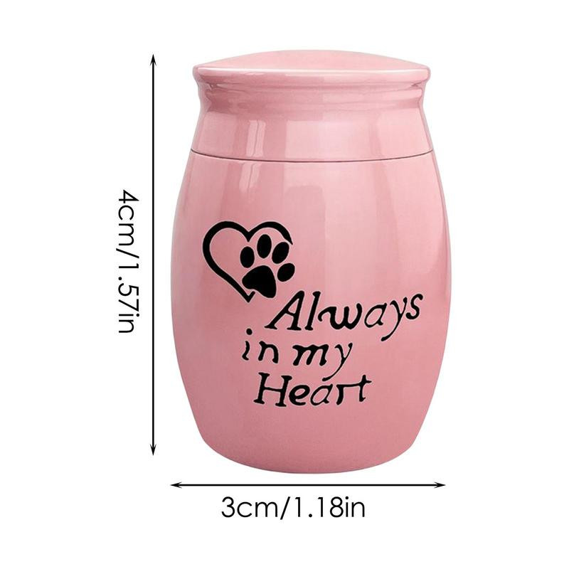 Mini urna za kućne ljubimce Always In My Heart Memorijalna urna za kućne ljubimce Mala urna za mačke za pepeo Spomenik za pepeo psa Mini urna za ljudski pepeo