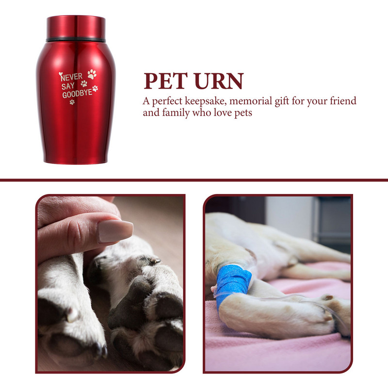 Urna Mājas suns Piemiņas kremācija Urnas Atmiņas bēru kaste Metāla Tērauda Pelnu Kaķis Mini Nerūsējošā zārks Dzīvnieku Suņi Burciņa Cinerary Kaķi