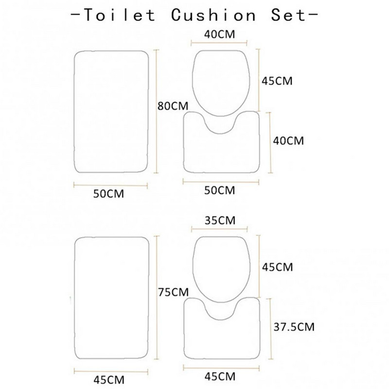 Prostirka za kupaonicu 3kom/komplet Kupaonska mramorna tekstura Poklopac poklopca za WC Tepih Podna prostirka za kupaonicu Neklizajuća kućna kupaonska garnitura Dekorativni tepih Tepih s printom