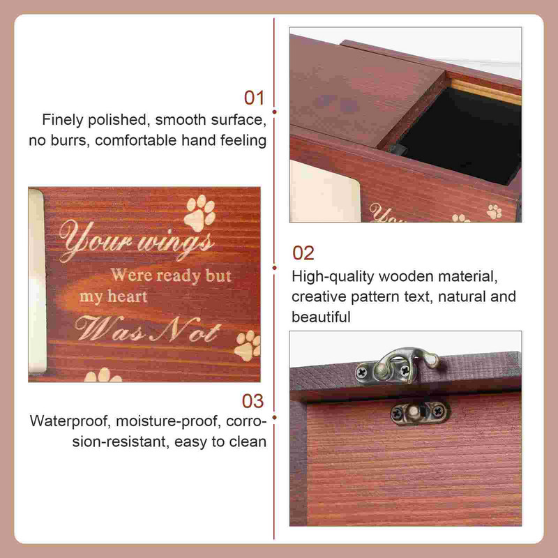 Lemmikloomakast Urnid Urnid Koerte tuhastamise Mälestusmärk Puidust foto Tuhk Koerad Mälestus Kass Puukassid Matuseluust Puusärk Kingitused või raam