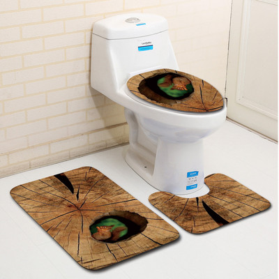 Krāsains vannas paklājiņš un dušas aizkaru komplekts pretslīdošs paklājs vannas istabas paklājs tualetes sēdekļa pārklāja paklājiņš vannas istabas durvju paklājiņš absorbējošs vannas komplekts