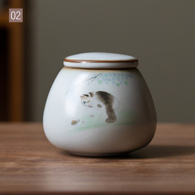 Mājas kaķa urnas pelni Kaķa krāsa Piemiņas kremācijas urnas Ar rokām izgatavotas baltas Dekoratīvas urnas bērēm Kaķa urnas kaķa memoriāls
