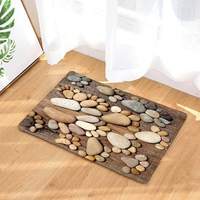 Kupaonska neklizajuća prostirka Smiješne plaže Kamenčići Noge 3D ispisana prostirka za kupaonicu Podni tepih Flanelski tepih WC Otirač 45*75CM i 40*60CM