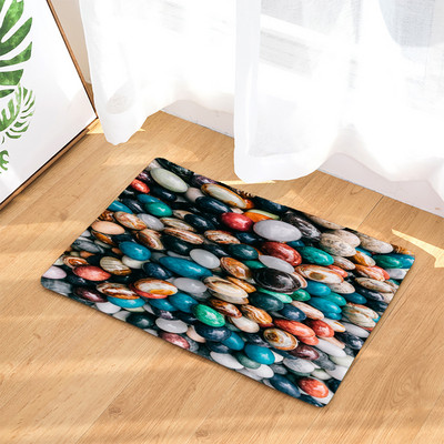 Kupaonska neklizajuća prostirka Smiješne plaže Kamenčići Noge 3D ispisana prostirka za kupaonicu Podni tepih Flanelski tepih WC Otirač 45*75CM i 40*60CM