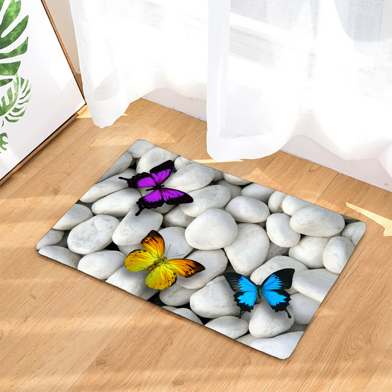 Kupaonska neklizajuća prostirka Smiješne plaže Kamenčići Noge 3D ispisana prostirka za kupaonicu Podni tepih Flanelski tepih WC Otirač 45*75CM i 40*60CM