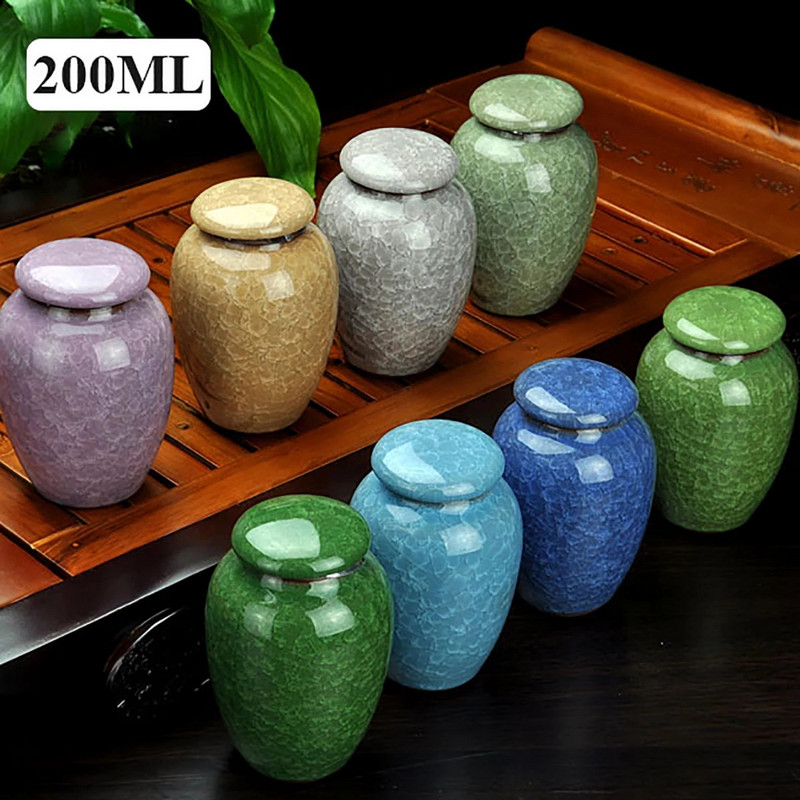 Keramika Urne za kućne ljubimce Urne za kremiranje Pogrebne uspomene Ledena glazura Kućni ljubimac Pas Mačka Štene Ptica Zec Urne za kremiranje Kućni ljubimci Spomenici 200ML