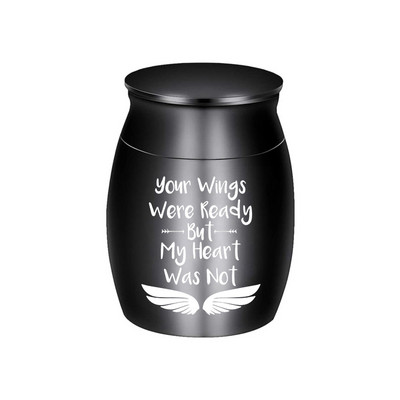 Privjesak urne za kremiranje za pepeo Privjesak za uspomenu na spomenik s otiskom anđeoskih krila Nakit za uspomenu od aluminijske legure za urne