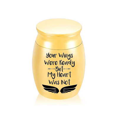 Privjesak urne za kremiranje za pepeo Privjesak za uspomenu na spomenik s otiskom anđeoskih krila Nakit za uspomenu od aluminijske legure za urne