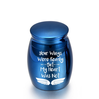 Privjesak urne za kremiranje za pepeo Privjesak za uspomenu na spomenik s otiskom anđeoskih krila Nakit za uspomenu od aluminijske legure za urne