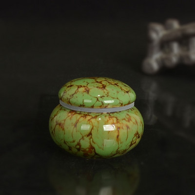 Ručno izrađena urna od 1,6 inča - Prekrasne malene urne za uspomene - Mini urna izrađena od keramike - Sadrži 1,2 kubičnih inča pepela