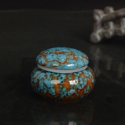 Ručno izrađena urna od 1,6 inča - Prekrasne malene urne za uspomene - Mini urna izrađena od keramike - Sadrži 1,2 kubičnih inča pepela