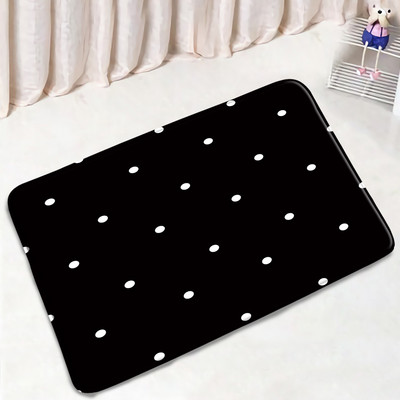 Crno-bijele Buffalo karirane prostirke za kupanje Setovi Sivi kvadrat Kreativni geometrijski dekori za kupaonicu Tepih Tepisi za vrata Neklizajuća podloga za poklopac WC školjke