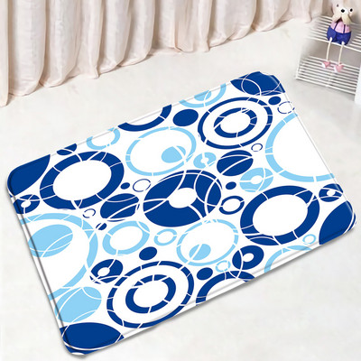 Crno-bijele Buffalo karirane prostirke za kupanje Setovi Sivi kvadrat Kreativni geometrijski dekori za kupaonicu Tepih Tepisi za vrata Neklizajuća podloga za poklopac WC školjke