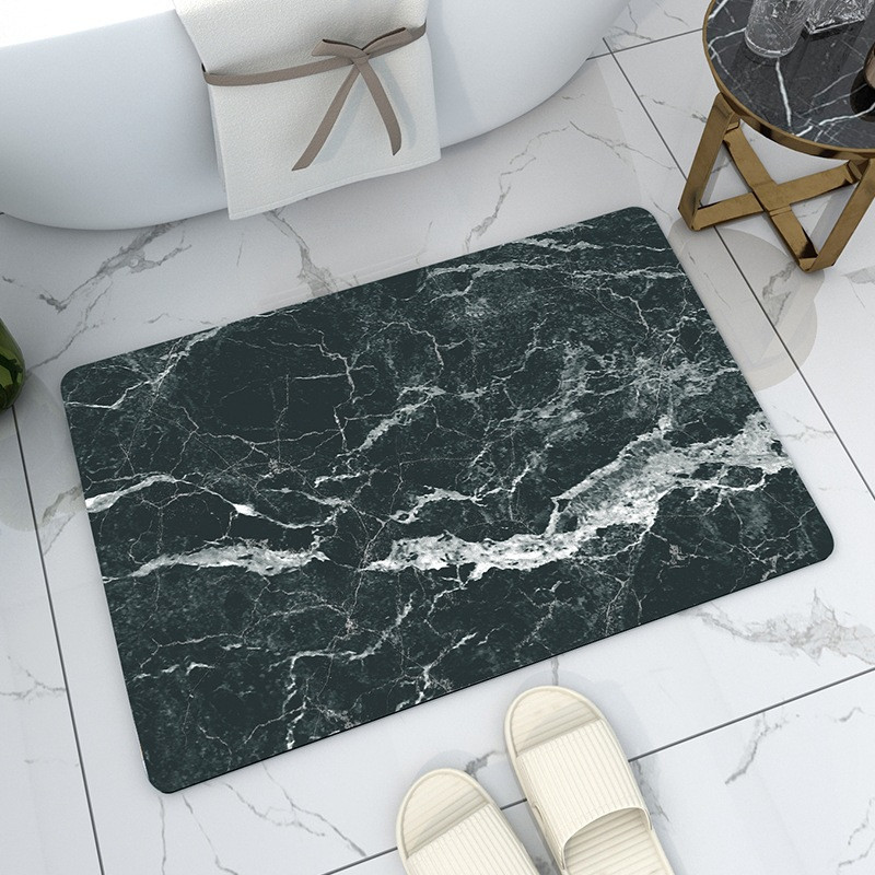 Vonios kilimėlis, puikiai sugeriantis neslystantis vonios kilimėlis, marmurinis raštas, įėjimo durų kilimėlis Nappa oda Grindų kilimėliai tualeto kilimas namų dekoras